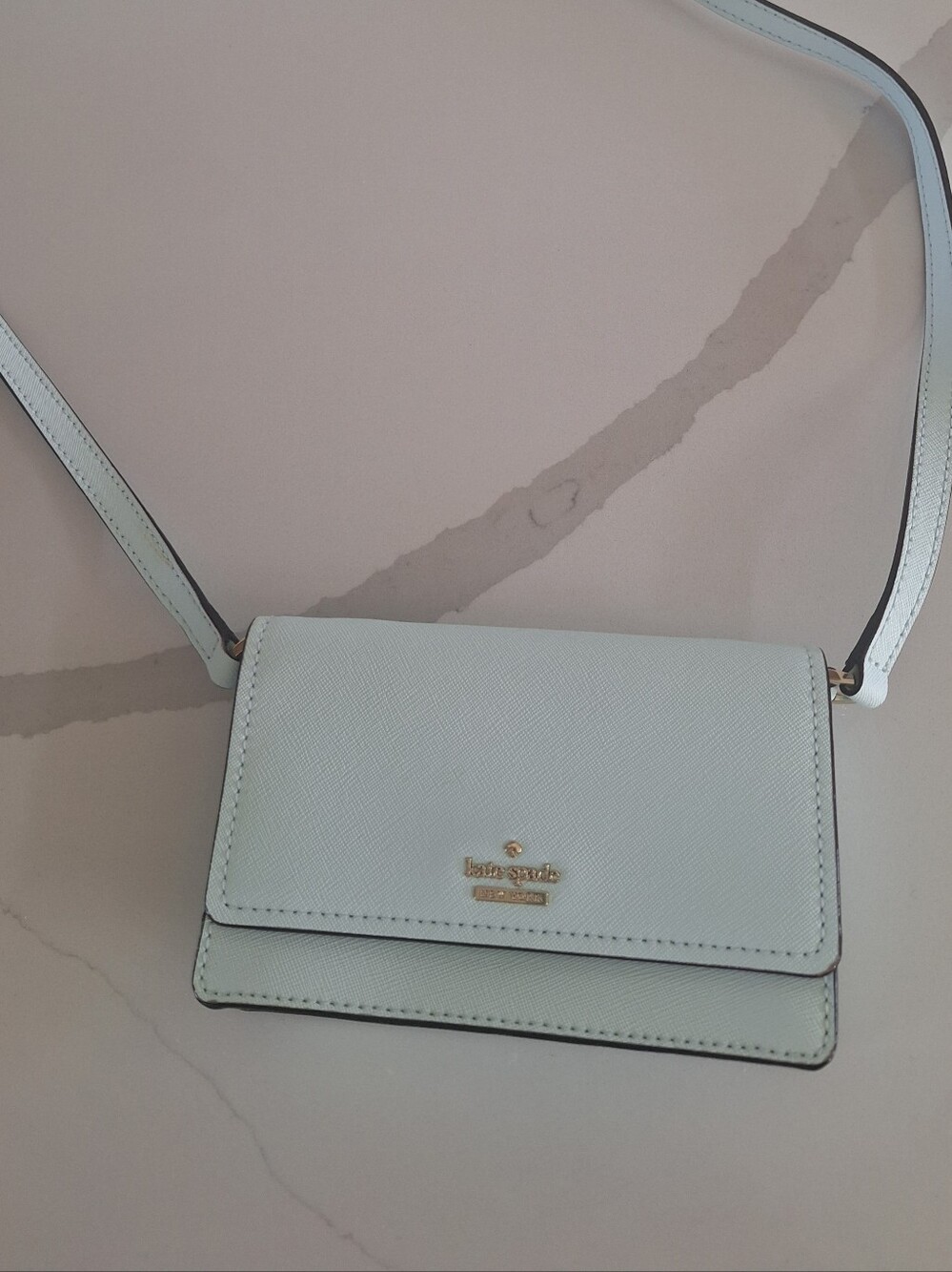 kate spade Mint blue leather crossbody